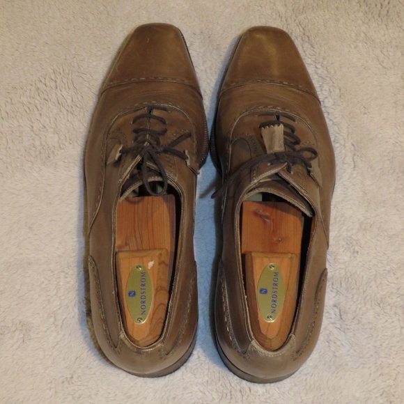 Calzoleria Harris Burnished Gray Leather Oxford Shoes 11 main image 8